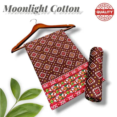 Women's Red Printed 2-Piece Polo Cotton Suit Set